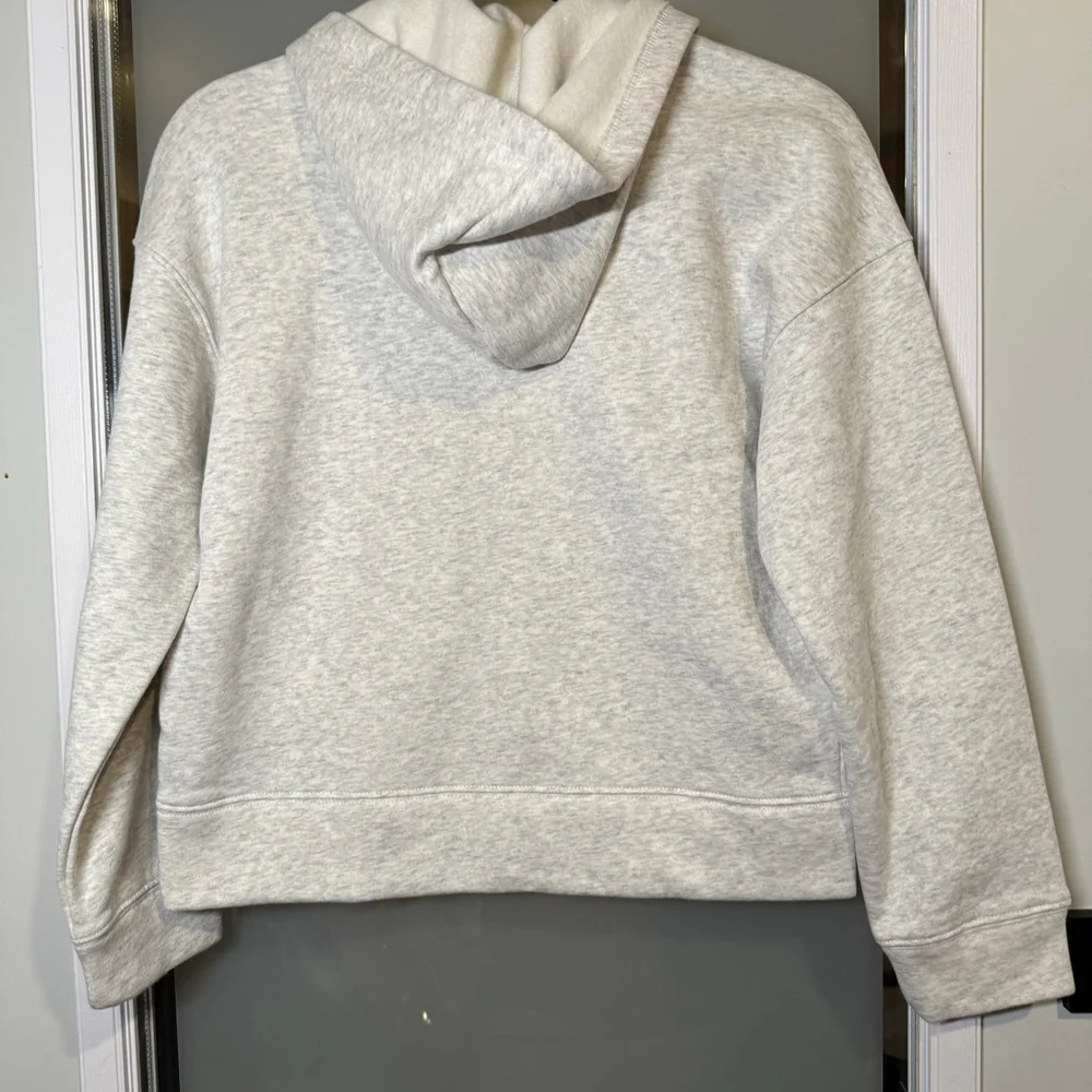 Old Navy Girls Hoodie XL 14–16 Heather Gray Pink Logo Full Zip NWT